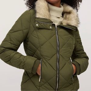 Dark hunter green quality puffer coat